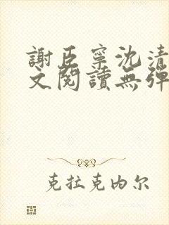 谢臣宁沈清漪全文阅读无弹窗