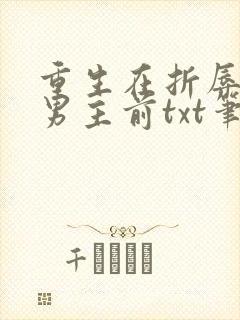 重生在折辱清冷男主前txt笔趣阁