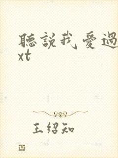 听说我爱过你txt