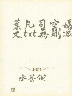 叶凡司空嫣然全文txt无删减