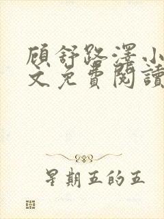 顾舒路泽小说全文免费阅读