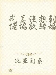 我真没想到和大佬协议结婚阿