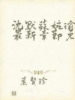 沈默苏婉瑜小说最新章节免费阅读