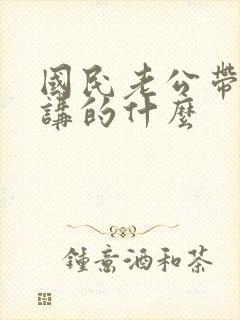 国民老公带回家讲的什么