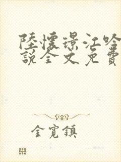 陆怀璟江吟晚小说全文免费阅读最新章节更新封面