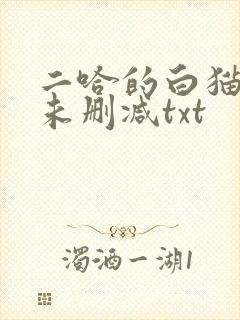 二哈的白猫师尊未删减txt