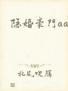 隐婚豪门aa制