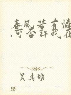 春风若有怜花意,可否许我在少年什么意思