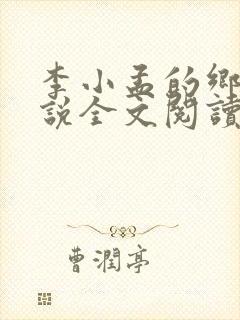 李小孟的乡村小说全文阅读免费封面
