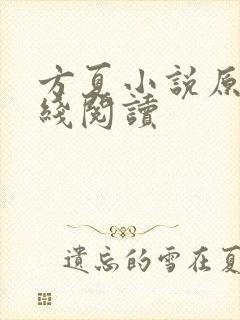 方夏小说原著在线阅读