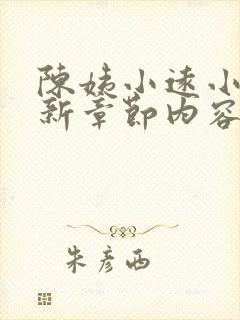 陈姨小远小说最新章节内容