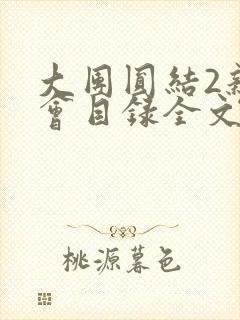 大团圆结2亲情会目录全文阅读视频