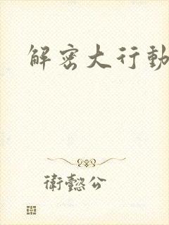 解密大行动