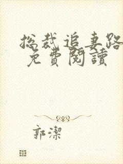 总裁追妻路漫漫 免费阅读
