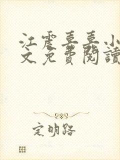 江震嘉嘉小说全文免费阅读最新章节封面