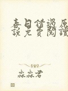 春日错过原著小说免费阅读