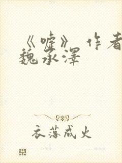 《嘘》 作者:魏承泽封面