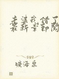 老婆我错了小说最新章节阅读全文