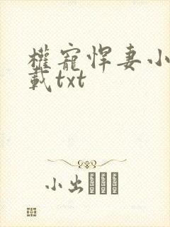 权宠悍妻小说下载txt