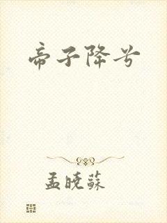帝子降兮封面