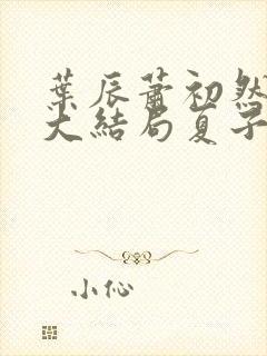 叶辰萧初然小说大结局夏子安封面