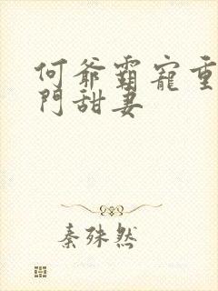 何爷霸宠重生豪门甜妻