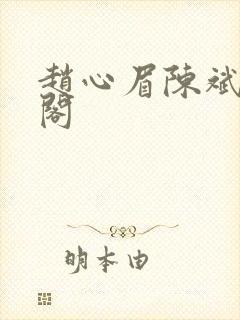 赵心眉陈斌笔趣阁封面