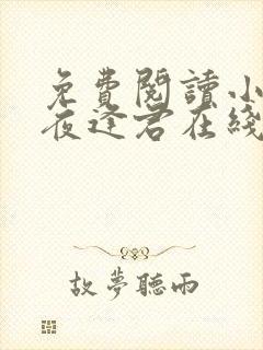 免费阅读小说此夜逢君在线阅读全文