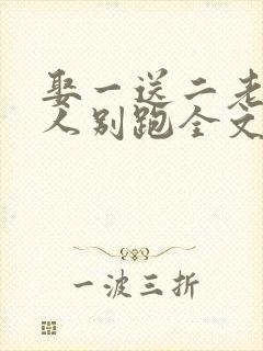 娶一送二老婆大人别跑全文免费阅读