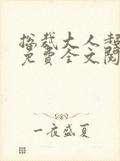 总裁大人超给力免费全文阅读封面