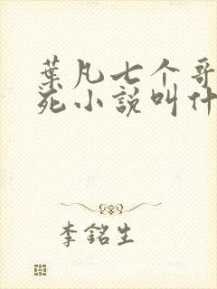 叶凡七个哥哥战死小说叫什么名