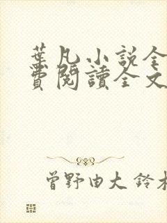 叶凡小说全文免费阅读全文