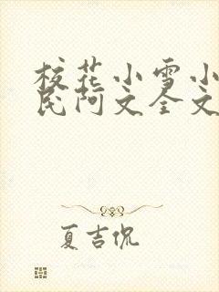 校花小雪小柔阿民阿文全文阅读