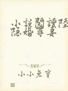 小说阅读陆少的隐婚罪妻