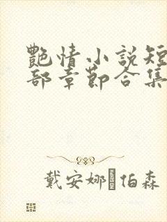 艳情小说短篇全部章节合集免费阅读封面