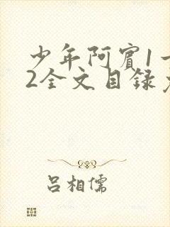 少年阿宾1一72全文目录免费下载