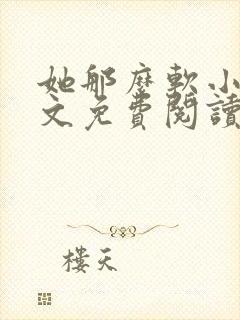 她那么软小说全文免费阅读