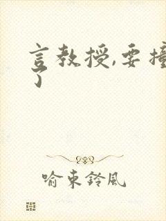 言教授,要撞坏了