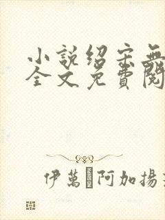 小说绍宋无弹窗全文免费阅读