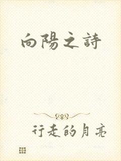 向阳之诗封面