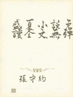 盛夏小说免费阅读全文无弹窗