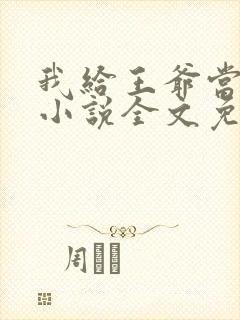 我给王爷当奶娘小说全文免费阅读下载