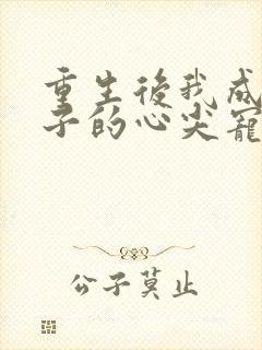 重生后我成了太子的心尖宠封面
