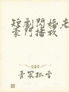 短剧闪婚老公是豪门播放封面