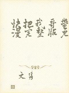 快把我哥带走动漫完整版免费封面