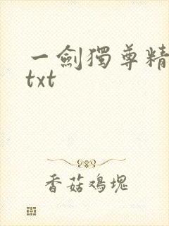一剑独尊精校版txt