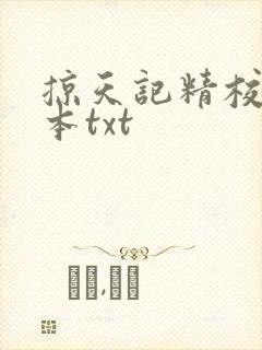 掠天记精校版全本txt