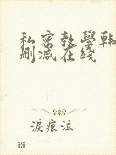 私密教学韩漫无删减在线