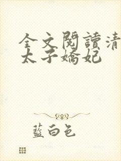 全文阅读清穿之太子娇妃