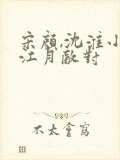 宋颜,沈淮小说江月敌对